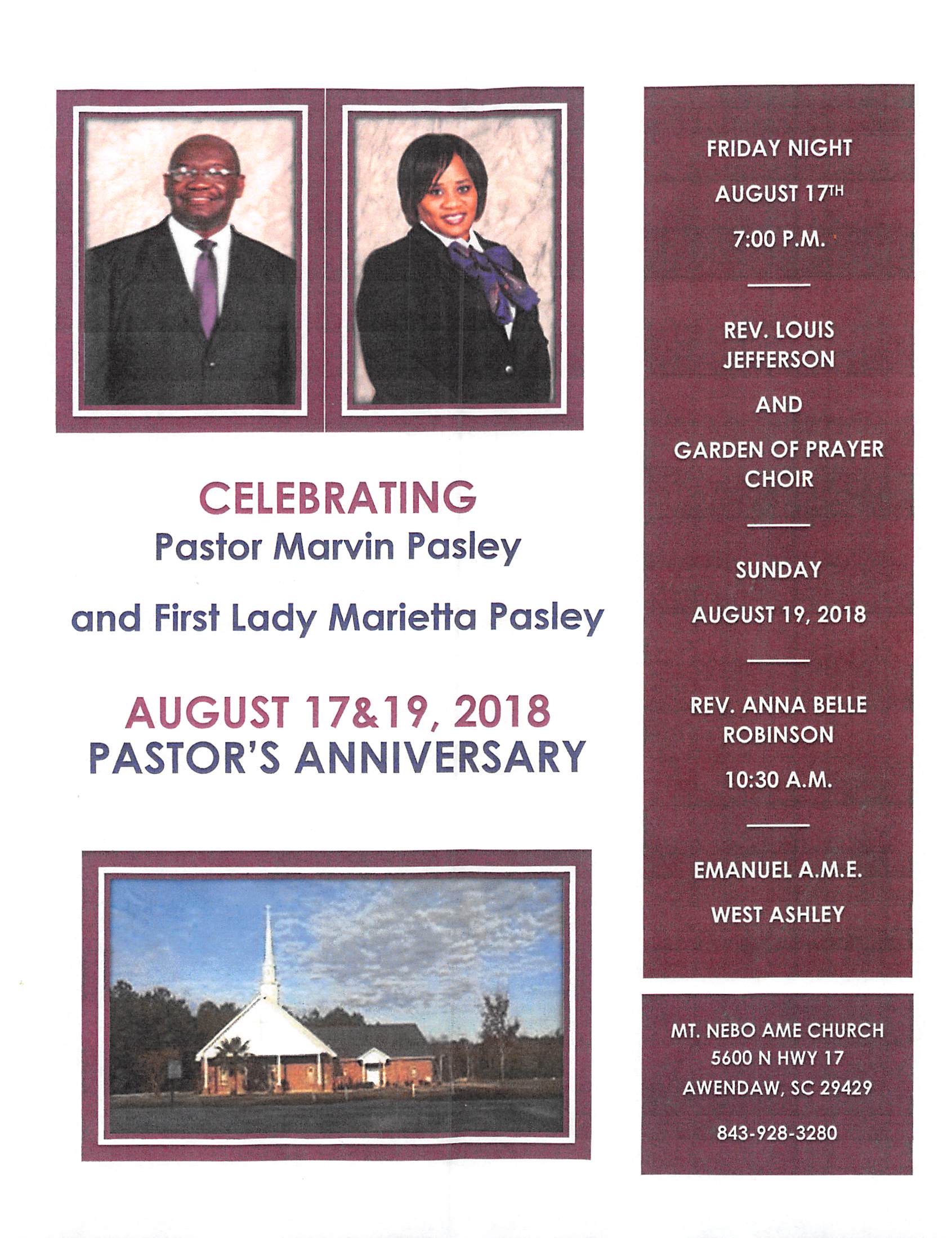 pastor anniversary